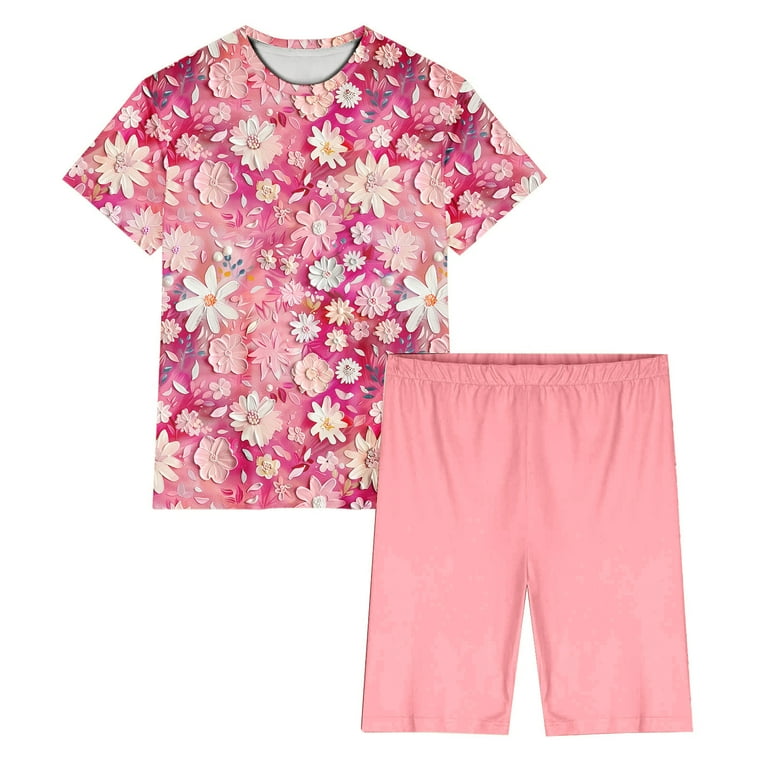 VBTAPA Christmas Pajama Sets for Women Piece Lounge Shorts Set