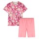 thumbnail image 4 of Puntoco Conjunto de pijama cómodo para mujer, conjunto de camiseta y pantalones cortos de manga corta con cuello redondo y estampado navideño para mujer, ropa para el hogar, 4 of 5