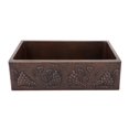thumbnail image 2 of Premier Copper Products KSP4-KASDB33229G 33 in. Copper Hammered Kitchen Apron Sink with Spring Pull Down Faucet - Vineyard Design, 2 of 4