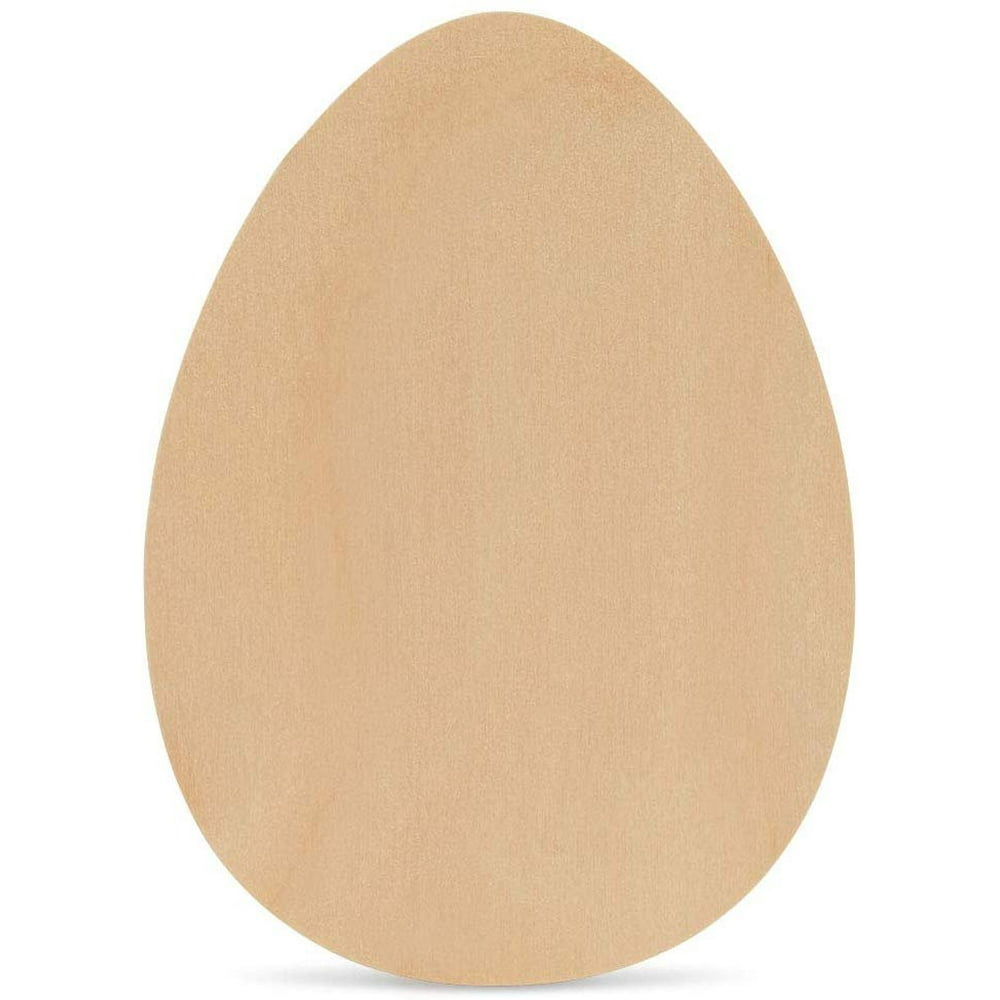 Wood Egg Cutout 12 x 9 inch Pack of 12 Unfinished Wooden Shapes to
