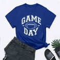 thumbnail image 4 of Tittly T Shirts for Women Graphic Tees Football T Shirts Women Cute Football Graphic Tee Tops Funny Sunday Casual Short Sleeve Tee Shirts Tshirts Shirts Tops for Women Trendy Blue XXL, 4 of 4