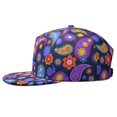 thumbnail image 3 of Unisex Vintage Paisley Snapback Hat - Adjustable Flat Brim Cap with Boho Floral Ethnic Pattern for Men & Women, 3 of 5