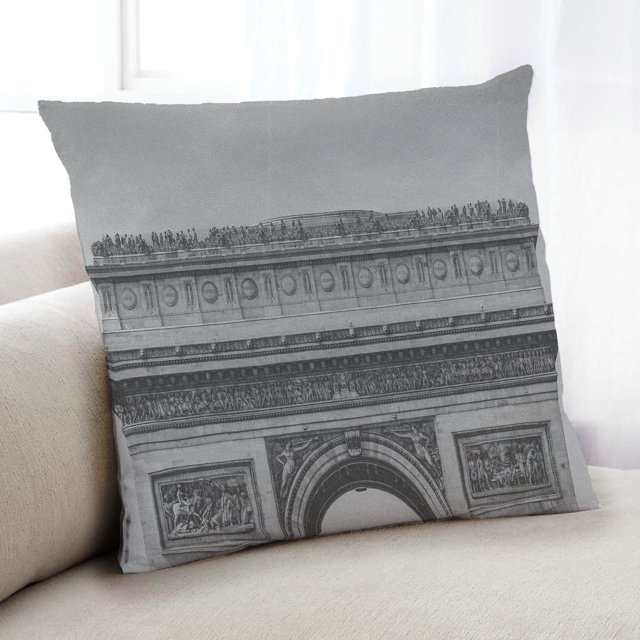 Ahgly Company Sites Arc de Triomphe Coussin Intérieur, 18 Pouces par 18 Pouces