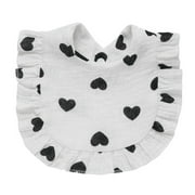 Baby Bib for Boys Girl 0-24Months Breathable Floral Drooling Bib with Hidden Stud Buckle Infant Sleep Teething Bandana D