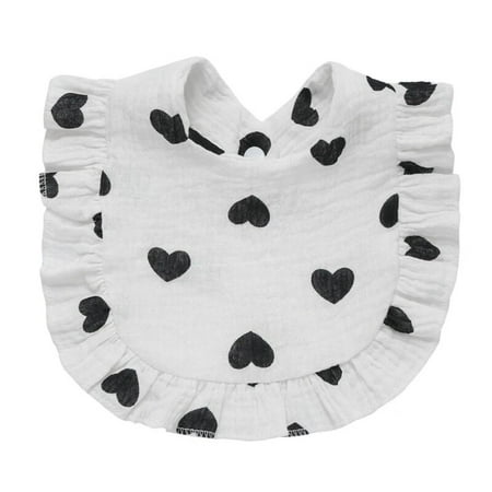 Baby Bib for Boys Girl 0-24Months Breathable Floral Drooling Bib with Hidden Stud Buckle Infant Sleep Teething Bandana D