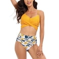 thumbnail image 6 of Valcatch Women Bikini Swimsuit Front Cross Lace Up Two Piece Tankini Bathing Suits, 6 of 7