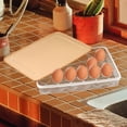 thumbnail image 3 of 2pcs apilable huevo almacenamiento contenedor refrigerador huevo huevo 24 rejilla huevo caja de plástico huevo bandeja, 3 of 7