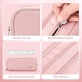thumbnail image 5 of Estuche escolar para niñas y niños, estuche grande con 3 compartimentos, estuches pastel para mujeres y hombres (rosa), 5 of 5