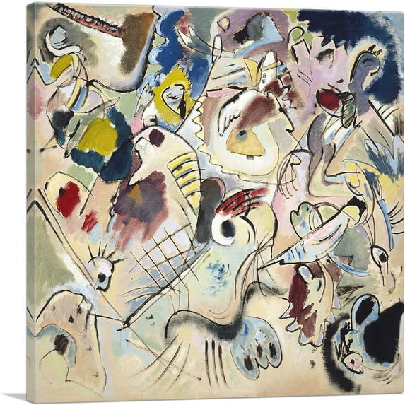 ARTCANVAS Sketch 160A 1912 Canvas Art Print by Wassily Kandinsky - Size: 12" x 12" (0.75" Deep)