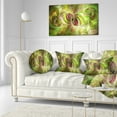 thumbnail image 3 of Designart Yellow Fractal Ornamental Glass - Abstract Throw Pillow - 12x20, 3 of 5