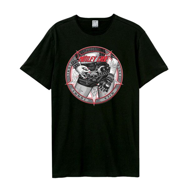 Amplified - Camiseta Fish Nets Motley Crue para Adultos Unisex (Negro)