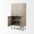 thumbnail image 5 of Mercana Excelsior II Iron Base Storage Cabinet in Light Brown, 5 of 7