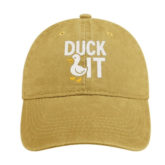 Duck It Sand Colour Vintage Washed Plain Baseball Cap Dad Golf Hat for Men Women