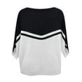 thumbnail image 5 of Holloyiver Women's Knitted Crop Tops Knitted Dweater Pullover Personality Stitching Plus Size Sweater Pullover Jumper Sweaters, 5 of 7