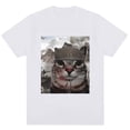 thumbnail image 4 of Camiseta divertida de Thousand Yard Stare Cat para hombres y mujeres, ropa de calle de algodón informal de gran tamaño, estilo Humor, Vintage, alta calidad, 4 of 5