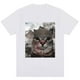 thumbnail image 4 of Camiseta divertida de Thousand Yard Stare Cat para hombres y mujeres, ropa de calle de algodón informal de gran tamaño, estilo Humor, Vintage, alta calidad, 4 of 5