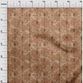 thumbnail image 2 of oneOone Georgette Viscose Hot Curry Fabric Leaves & Floral Geometric Dress Material Fabric Print Fabric By The Yard 42 Inch Wide, 2 of 4