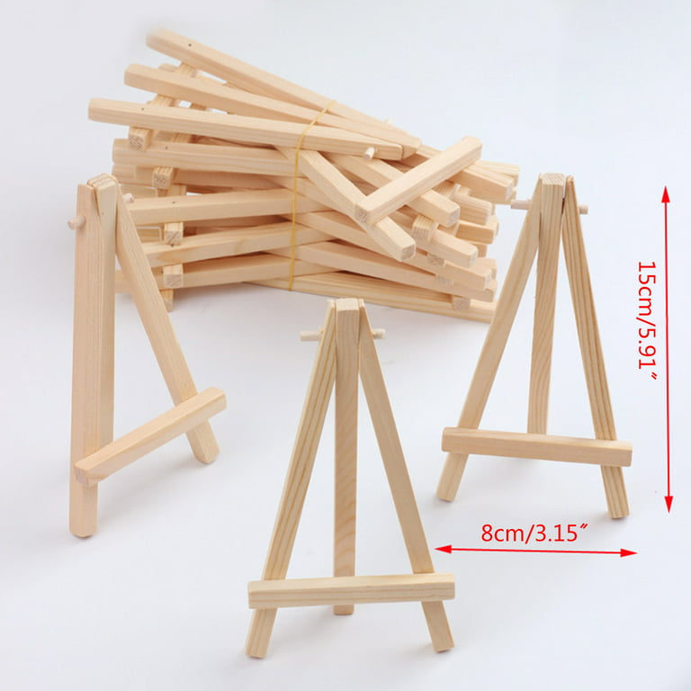 12 Inch Tall Wood Easel Stand For Painting Canvas, Small Art