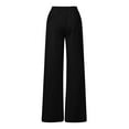 thumbnail image 7 of Cethrio Girls Straight Leg Sweatpants, Drawstring Casual Open Bottom Thermal Winter Pants Black Size 10-12T, 7 of 7