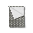 thumbnail image 2 of Grey Geometric Soft Flannel Fleece Throw Blanket, Diagonal and Horizontal Lines Forming Triangles Abstract Repeating Motifs, Cozy Plush for Indoor and Outdoor Use, 50" x 60", Grey Cream, by Ambesonne, 2 of 5