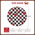 thumbnail image 2 of Xecao Ladybugs Of Black And White Checkers Pattern Christmas Tree Skirt Round Xmas Tree Mat Base Cover for Holiday Home Decorations-30", 2 of 6
