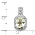 thumbnail image 2 of FB Jewels Sterling Silver Rhodium-plated Green Quartz Pendant, 2 of 2