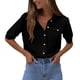 thumbnail image 1 of Suéter PRETTYGARDEN para Mujer Verano con Botones Negro Talle S, 1 of 6