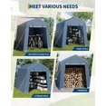 thumbnail image 4 of Portable Shed Outdoor Storage Shelter, 7x10 FT/7x12/10x10 FT Heavy Duty Instant Waterproof Storage Tent Sheds with Roll-up Zipper Door and Ventilated Windows for Motorcycle, Bike, Garden Tools, 4 of 9