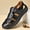 Black, variant on Men'S Casual Beach Sandals, Closed-Toe Fisherman Style Slippers by GREKS