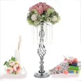 thumbnail image 4 of Crystals Candles Holder Table Wedding Wedding Dinner Flower Vase Candlesticks Silver 70cm, 4 of 9