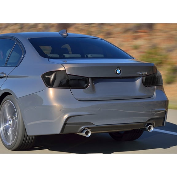 Rvinyl Tail Light Tint Covers Compatible with BMW 3-Series 2016-2018 (Sedan) - Smoke