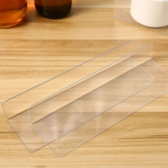 GOOHOCHY 10pcs Plastic Clear PVC Shelf Dividers L-Shaped Organizers Clapboard Separators Goods Sorting Board for Grocery and Retail Shelves (non-magnetic)
