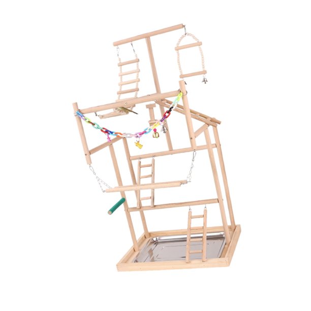 Parque infantil para loros, soporte de percha para Fitness, actividad de aves, escalada, soporte de madera para loros, jaula para pájaros, accesorios