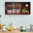 thumbnail image 4 of 31.5*11*15.7in Small Kitchen Cupboard Food Pantry Cabinet Wall Sideboard with Glass Doors, 4 of 14