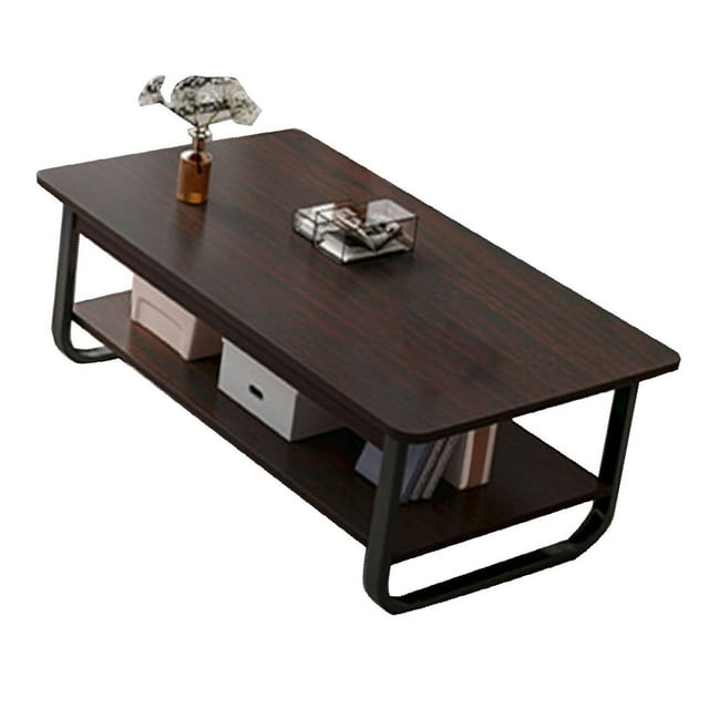 Coffee Table 2 Tier Minimalist Stylish Easy to Clean Living Room Center Table for Home Decor