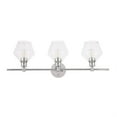 thumbnail image 3 of Gene 3 light Chrome and Clear glass Wall sconce, 3 of 3