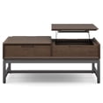 thumbnail image 6 of Simpli Home Banting 48 inch Wide Solid Wood Modern Industrial Lift Top Coffee Table in Walnut Brown, 6 of 18