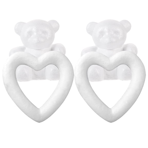 LOLIPPYY Bear Shaped Craft Foam Models Diy Painting Ornament 4Pcs 12x5.3x4.2in