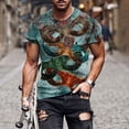 thumbnail image 2 of Charella Carnival T-shirts for Men Mardi Gras Decorations Short Sleeve Crewneck Tops 2024 Men Clothing Casual Fashion,Light Blue,XXL, 2 of 5