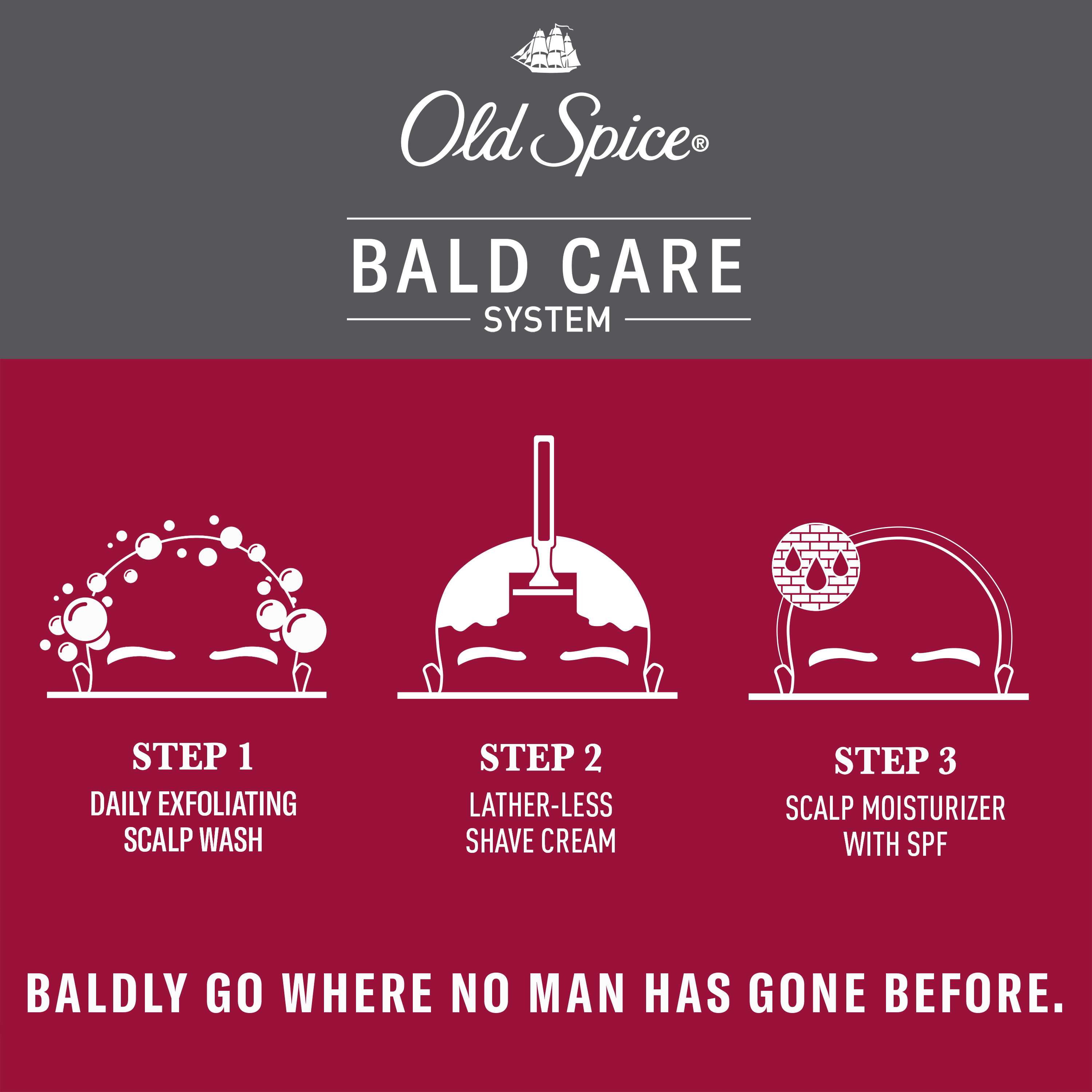 Old Spice Bald Care System Scalp Moisturizer with Sunscreen – Broad Spectrum SPF 25 -- 3 Nourish, 3.4 fl oz - image 5 of 10