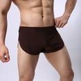 thumbnail image 5 of CAICJ98 Mens Boxer Briefs Men's Soft Touch Eco Fiber Elastic Band Brief Coffee,L, 5 of 5