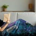thumbnail image 3 of Astral Soft Flannel Fleece Throw Blanket, Universe Concept with Planets Stars Outer Space Print, Cozy Plush for Indoor and Outdoor Use, 50" x 60", Multicolor, by Ambesonne, 3 of 5