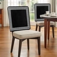 thumbnail image 4 of Black Chair Back Covers, Removable Chair Covers for Dining Chairs Set of 6, Washable Chairs Slipcovers Back Seat Protector for Wedding Party 19"x20", 4 of 9
