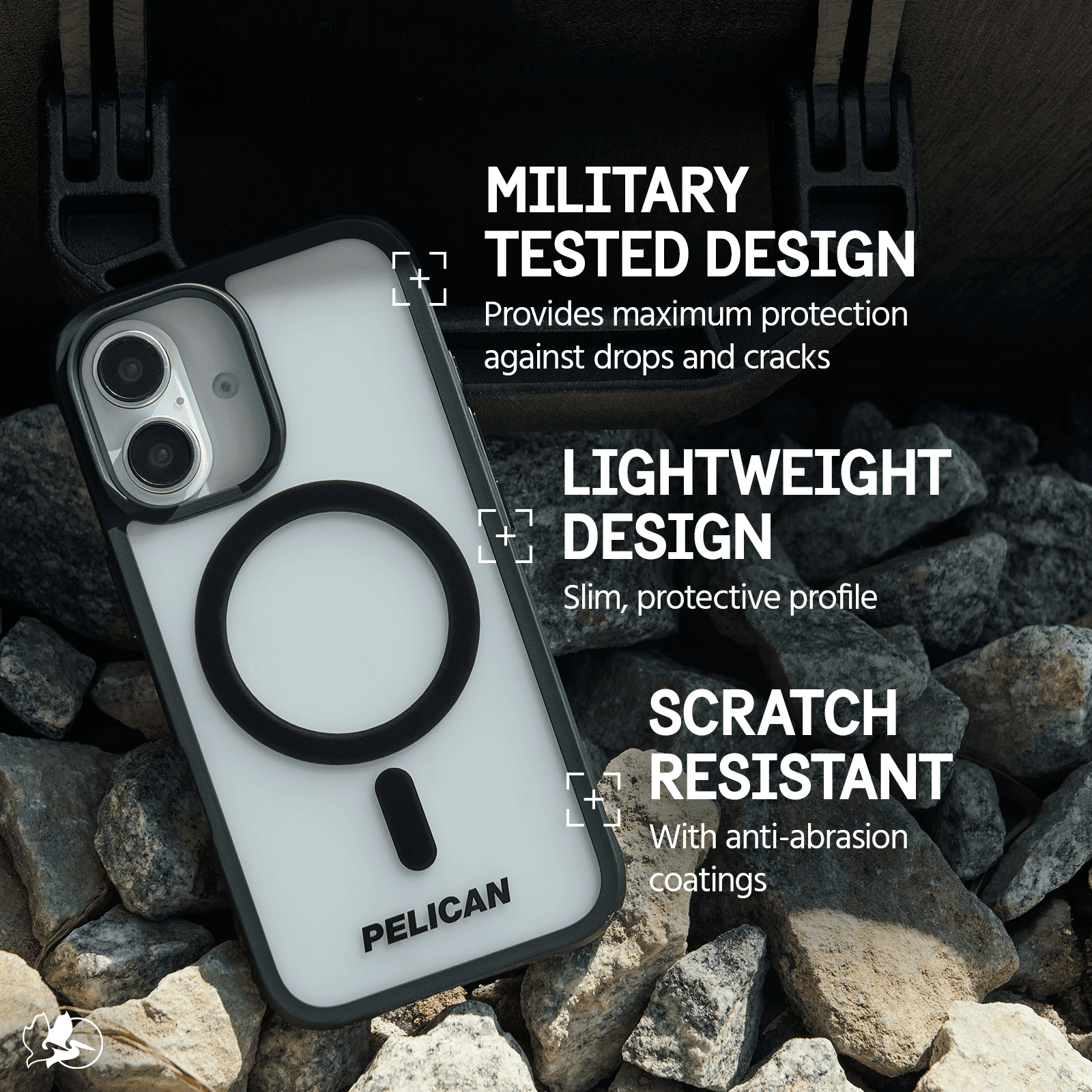 Pelican Ranger Apple iPhone 16 MagSafe Compatible Case - Frosted Clear