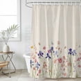 thumbnail image 4 of Spring Floral Bathroom Shower Curtains with 12 Hooks Polyester Waterproof Shower Curtain for Stalls and Bathtubs Farmhouse Summer Botanical Flowers Decorative Bathroom Privacy Curtain 72x78 Inches, 4 of 9