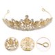 thumbnail image 5 of Tocado de corona de diamantes de imitación, tiara brillante para niña, vestido de novia, tocado, corona para niña, 5 of 5