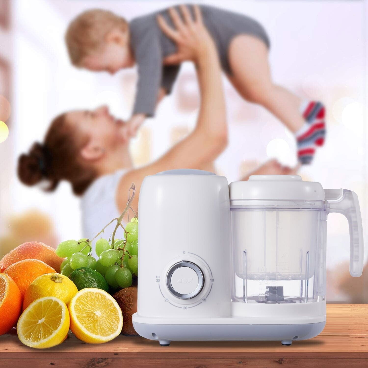 Baby Food Maker Baby Food Processor Puree Blender Multi-Function Steamer Grinder Blender, Baby Food Warmer Mills Machine, Constant Temperature 24h, Auto Cooking & Grinding