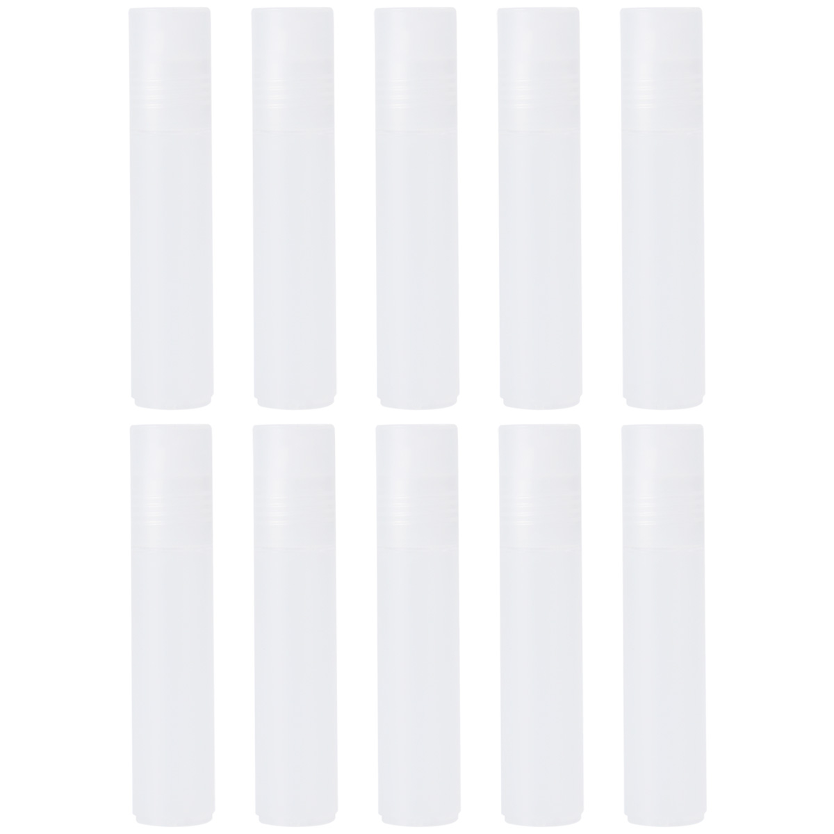 10PCS 10ML Empty Rollon Bottle Plastic Steel Beads Essential Oil Bottle Portable Sub Bottle