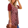thumbnail image 4 of KISSMODA Womens V Neck Short Sleeve Summer Tops Button Down Pleated Tunic Tops Shirts S-3XL, 4 of 5