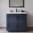 thumbnail image 2 of Wyndham Collection Miranda 36" Marble&Wood Single Bathroom Vanity in Blue/Black, 2 of 7